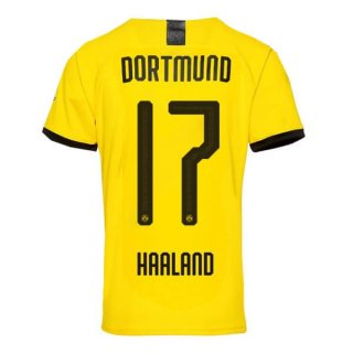 Thailande Maillot Borussia Dortmund NO.17 Haaland 1ª 2019-20 Jaune
