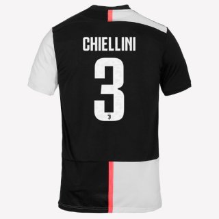 Maillot Juventus NO.3 Chiellini 1ª 2019-20 Blanc Noir