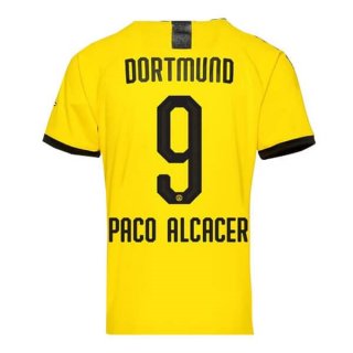 Thailande Maillot Borussia Dortmund NO.9 Paco Alcacer 1ª 2019-20 Jaune
