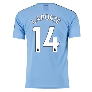 Maillot Manchester City NO.14 Laporte 1ª 2019-20 Bleu