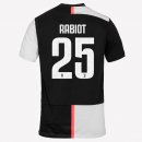 Maillot Juventus NO.25 Rabiot 1ª 2019-20 Blanc Noir