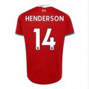 Maillot Liverpool NO.14 Henderson 1ª 2020-21 Rouge