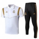 Polo Real Madrid Conjunto Complet 2019-20 Noir Blanc Or