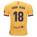 Maillot Barcelone NO.18 Jordi Alba 2ª 2019-20 Jaune
