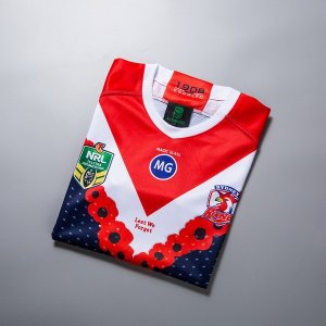 Thailande Maillot Sydney Roosters Anzac 2018 Bleu