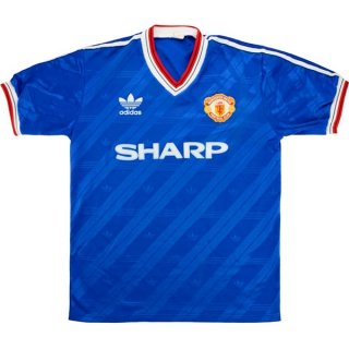 Thailande Maillot Manchester United 3ª Retro 1986 1988 Bleu