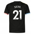 Maillot Manchester City NO.21 Silva 2ª 2019-20 Noir