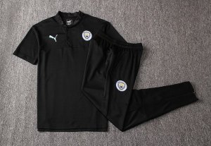 Polo Manchester City Conjunto Complet 2019-20 Noir