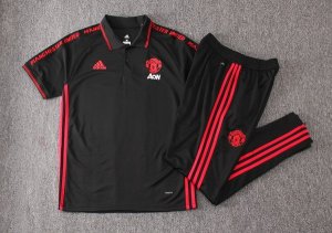 Polo Conjunto Complet Manchester United 2019-20 Noir Rouge