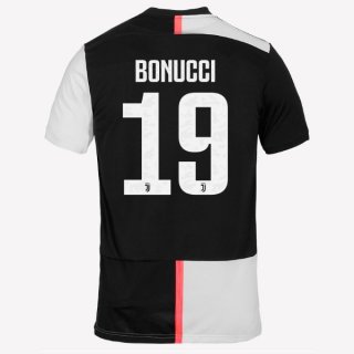 Maillot Juventus NO.19 Bonucci 1ª 2019-20 Blanc Noir
