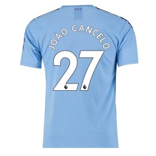 Maillot Manchester City NO.27 Cancelo 1ª 2019-20 Bleu
