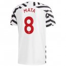 Maillot Manchester United NO.8 Mata 3ª 2020-21 Blanc