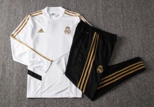 Survetement Real Madrid 2019-20 Blanc Noir Jaune