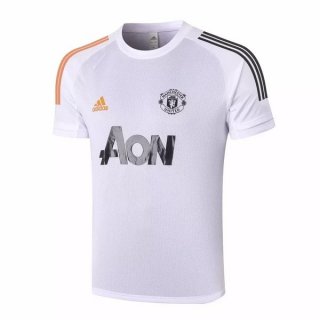 Entrainement Manchester United 2020-21 Blanc Orange Noir