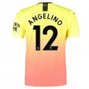 Maillot Manchester City NO.12 Angelino 3ª 2019-20 Orange