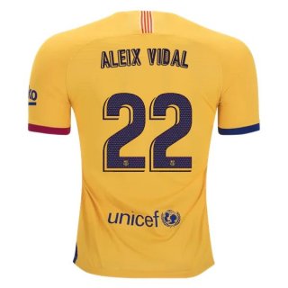 Maillot Barcelone NO.22 Aleix Vidal 2ª 2019-20 Jaune