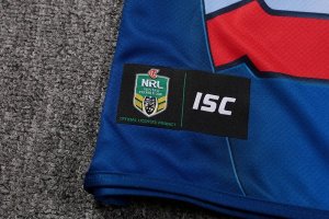 Thailande Maillot Newcastle Knights Hombre Acero 2017 2018 Bleu