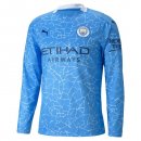 Thailande Maillot Manchester City 1ª ML 2020-21 Bleu