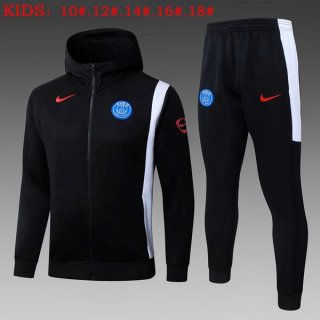 Enfant Coupe Vent Capuche PSG 2026-27 Noir
