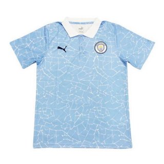 Polo Manchester City 2020-21 Bleu Blanc