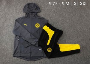 Sweat Shirt Capuche Ensemble Complet Borussia Dortmund 2022-23 Gris