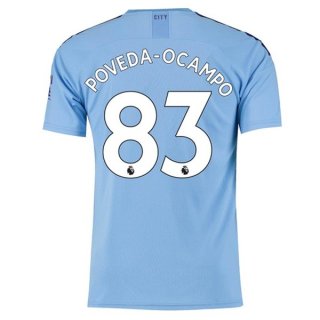 Maillot Manchester City NO.83 Poveda Ocampo 1ª 2019-20 Bleu