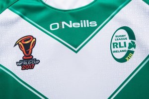 Thailande Maillot Irlande O'Neills RLWC 1ª 2017 2018 Vert