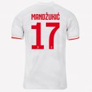 Maillot Juventus NO.17 Mandzukic 2ª 2019-20 Gris Blanc