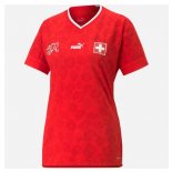 Maillot Suisse Femme Euro 2022 Rouge
