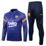 Survetement Barcelone 2020-21 Bleu Orange