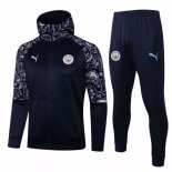 Sweat Shirt Capuche Manchester City 2021-22 Bleu Marine