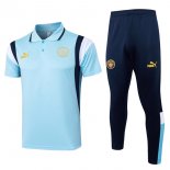 Polo Manchester City Ensemble Complet 2024-25 Bleu