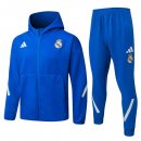 Coupe Vent Capuche Real Madrid 2026-27 Bleu Coupe Vent Capuche Real Madrid 2026-27 Bleu