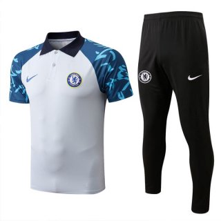 Polo Chelsea Ensemble Complet 2022-23 Blanc