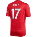 Maillot Manchester United NO.17 Fred 1ª 2020-21 Rouge