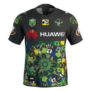 Thailande Maillot Canberra Raiders 2018 Noir Vert Thailande Maillot Canberra Raiders 2018 Noir Vert