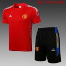 Entrainement Manchester United Ensemble Complet 2022 Rouge Noir 1