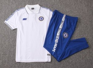 Polo Conjunto Complet Chelsea 2019-20 Blanc Bleu