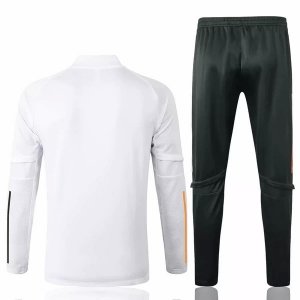 Survetement Manchester United 2020-21 Blanc Noir Orange