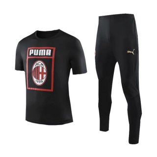 Entrainement AC Milan Conjunto Complet 2019-20 Noir Rouge