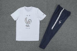 Entrainement France Conjunto Complet 2019 Blanc Bleu