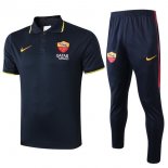 Polo Conjunto Complet As Roma 2019-20 Noir Jaune