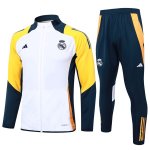 Survetement Real Madrid 2024-25 Blanc Jaune 3 Survetement Real Madrid 2024-25 Blanc Jaune 3