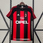 Thailande Maillot AC Milan 1ª Retro 2000 2002 Thailande Maillot AC Milan 1ª Retro 2000 2002