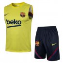 Maillot Barcelone Ensemble Complet Sans Manches 2022 Jaune