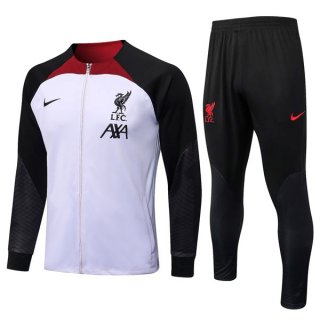 Survetement Liverpool 2023 Blanc Noir Survetement Liverpool 2023 Blanc Noir