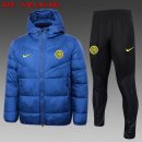 Manteau de duvet Inter Milan Ensemble Complet 2024-25 Bleu