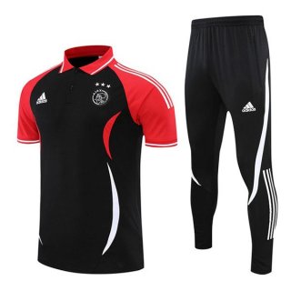 Polo Ajax Ensemble Complet 2022-23 Noir Rouge