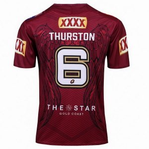 Thailande Maillot Thurston QLD Maroons 2017 2018 Rouge