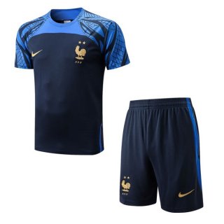 Maillot Entrainement France Ensemble Complet 2022-23 Bleu